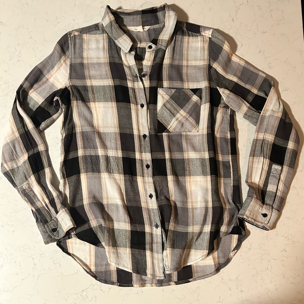 Like New Lucky Brand Plaid Button Down Shirt Size S (M/L Fit) - Picture 10 of 10